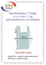 Sacola branca 35 x 45 cm 1º linha - 1 Kg - sacola plástica (997)