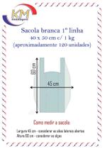 Sacola branca 45 x 60 cm 1º linha - 1 Kg - sacola plástica (1001)
