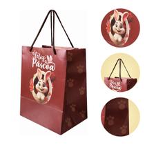 Sacola Cartonada Páscoa Premium Alça De Nylon 20x15x25cm Quantidadae:1 Unidade