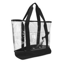 Sacola DALIX Clear PVC 20x14x6cm com bolsa pequena