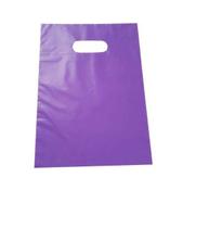 Sacola de alça Roxa 20x30cm Resistente- Kit 120un