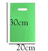 Sacola de alça Verde 20x30cm Resistente- Kit 100un