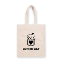 Sacola de Algodão Cru Personalizada Love Dog - 22cm x 33cm - 1 unidade - Rizzo