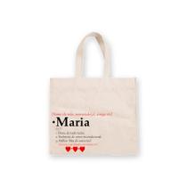 Sacola de Algodão Cru Personalizada - Sinônimos de Amor - 20cm x 22cm - 1 unidade - Rizzo