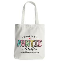 Sacola de algodão Jealance Auntie Reusable 35x41 cm
