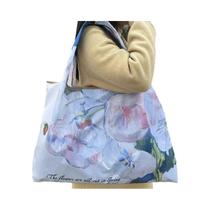 Sacola De Compras Reutilizável E Dobrável Em Nylon, Bolsa De Ombro Portátil Para Armazenamento De