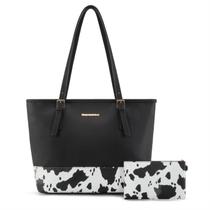 Sacola de couro com estampa Montana West Cow para mulheres