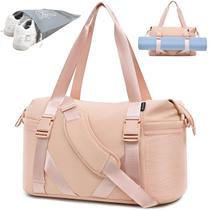 Sacola de ginástica MAXTOP para mulheres, mochila de viagem rosa com tapete de ioga