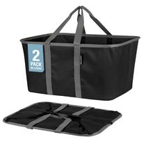 Sacola de Lavanderia CleverMade - 50L, Pacote com 2 (Preto e Cinza)