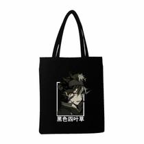 Sacola de lona Black Clovers Anime Fans Gift Ombro Sacola de lona Black Clovers Anime Fans Gift Ombro
