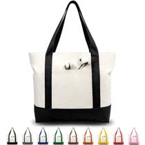 Sacola de lona elegante TopDesign com bolso externo, pacote com 30 Sacola de lona elegante TopDesign com bolso externo, pacote com 30