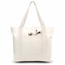 Sacola de lona TopDesign elegante com bolso externo, pacote com 6 Sacola de lona TopDesign elegante com bolso externo, pacote com 6