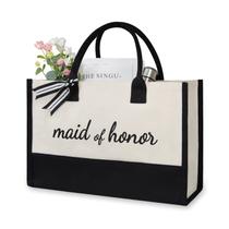 Sacola de lona TopDesign Maid of Honor para presentes de casamento Sacola de lona TopDesign Maid of Honor para presentes de casamento