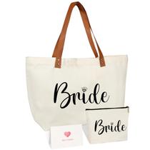 Sacola de lona Vanqruo Bride, presentes para casamento no chá de panela