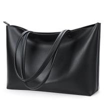 Sacola de material sintético KALIDI para mulheres com zíper preto