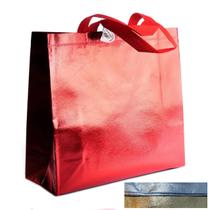 Sacola De Natal 28x24cm Tnt Laminado - Cores Diversas - KIT COM 3 UNIDADES