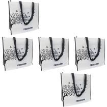 Sacola De Ombro Bolsa Ecobag Kit 5 Uni Ecologica Mercado Compra Dobravel Sacola De Ombro Bolsa Ecobag Kit 5 Uni Ecologica Mercado Compra Dobravel