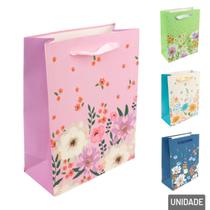 Sacola de Papel 23x18cm Flores - Tudo em Caixa Sacola de Papel 23x18cm Flores - Tudo em Caixa