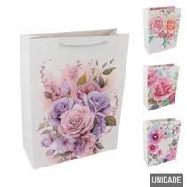Sacola de Papel 40x30cm Flores Glitter - Tudo em Caixa Sacola de Papel 40x30cm Flores Glitter - Tudo em Caixa