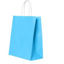 Sacola de Papel Azul Claro Pacote com 10 Unidades