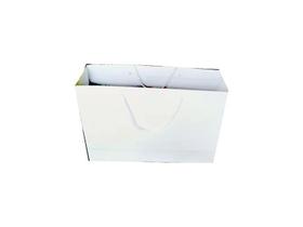 Sacola De Papel Branca 135G 22X10X25Cm Pacote Com 50 Unidade