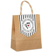 Sacola de Papel com Fechamento Kraft Doçura - 10 Unidades - Cromus Páscoa - Rizzo