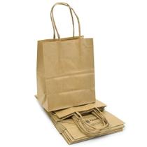 Sacola de Papel Kraft Ecológica 13,5x8x16cm - 10 Unidades