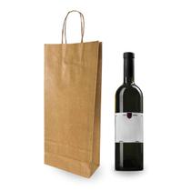 Sacola De Papel Kraft Lisa Garrafa De Vinho Bebidas 10 Un