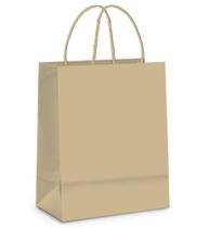 Sacola de papel Kraft natural econômica para Presentes Lojas Lembrancinhas tamanho PP 16x12 cm 1 Un - Cromus