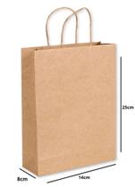 Sacola de Papel Kraft P- Embalagem com 50 unidades