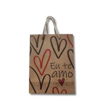 Sacola de Papel Kraft Personalizada Dia das Mães (25x20x8cm)