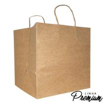 Sacola de Papel Kraft Premium Fundo Largo D-30 - 34,5x35x30cm - 10 unidades - Rizzo