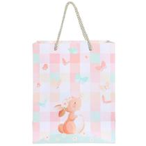 Sacola de papel para presentes Páscoa Vibrante Pop M 18x23