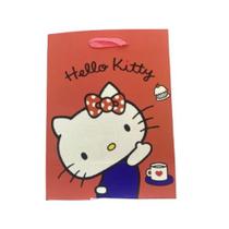Sacola de papel presente - col sanrio (hello kitty) vermelha