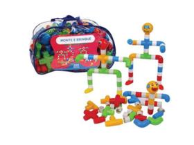 Sacola de Peças de Encaixe Monte e Brinque 200 Peças Sacola de Peças de Encaixe Monte e Brinque 200 Peças