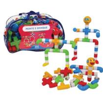 Sacola de Peças de Encaixe Monte e Brinque 200 Peças Sacola de Peças de Encaixe Monte e Brinque 200 Peças
