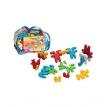 Sacola De Peças De Montar Animais De Encaixe 100 Peças