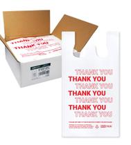 Sacola de plástico Bagtron Thank You, camiseta Carry-Out, 1000 unidades Sacola de plástico Bagtron Thank You, camiseta Carry-Out, 1000 unidades