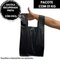 Sacola de plastico preto com 01kg , varios tamanhos