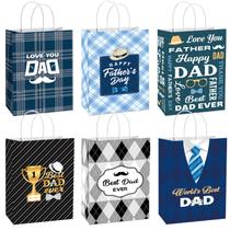 Sacola de presente branca de papel Kraft, pacote com 10 unidades para o Dia dos Pais Sacola de presente branca de papel Kraft, pacote com 10 unidades para o Dia dos Pais