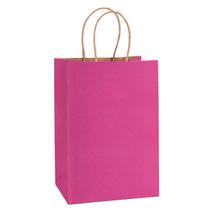 Sacola de presente de papel Dream Kraft 100 unidades 13,3 x 7,6 x 20,3 cm rosa