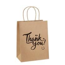 Sacola de presente Dream Thank You Paper 25 unidades, 22 x 11 x 27 cm, marrom