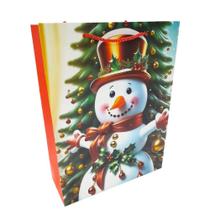 Sacola de Presente Natalina 32 x 16 x 12 cm Mod 6 - Quanhe