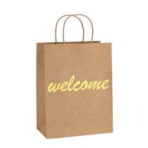 Sacola de presente, papel kraft Dream Brown, 25 unidades, 20x11x27 cm com alças Sacola de presente, papel kraft Dream Brown, 25 unidades, 20x11x27 cm com alças