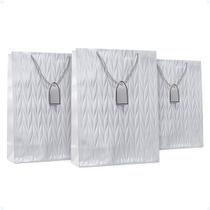 Sacola De Presente Texturizada Grande Embalagem Premium 3 Un - Hxt Sacola De Presente Texturizada Grande Embalagem Premium 3 Un - Hxt