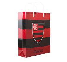 Sacola De Presentes Escudo Time 33x9x27cm - Flamengo