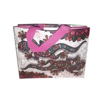 SACOLA DE RÁFIA MINI 30x23x15 CM ESTAMPAS SORTIDAS B4U