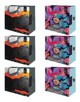 Sacola de Ráfia Retornável 35x40x18cm Sortida (6 unidades)