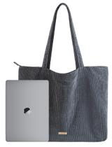 Sacola de veludo VANDEL para mulheres e homens com zíper e bolsos