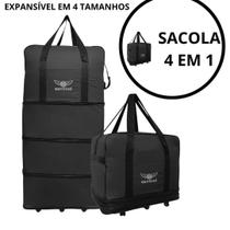 Sacola De Viagem Bolsa Saco Grande 4 Em 1 C/6 Rodas Santino